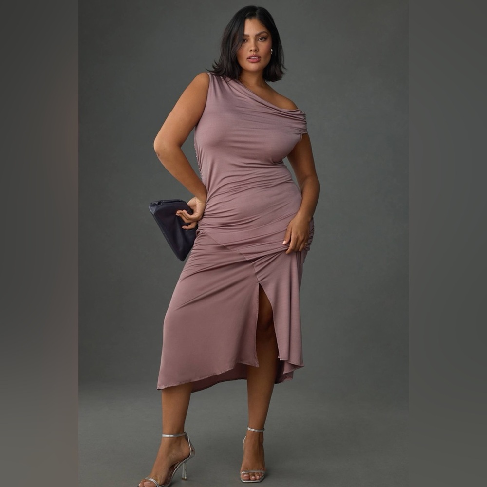 Anthropologie Asymmetrical Slim Midi Dress
